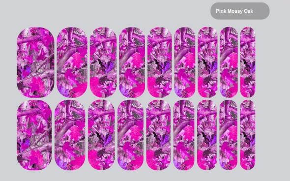 Jamberry Hunter Girl Pink Camo Nail Wraps ( VERY PINK MOSSY OAK )